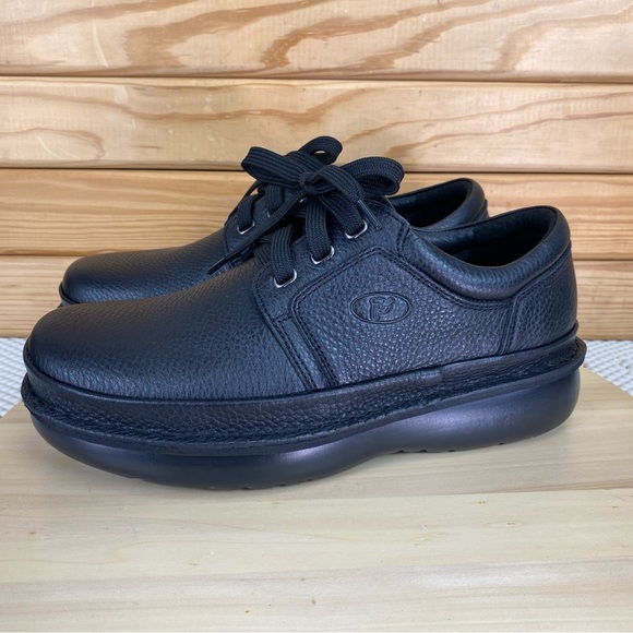 Propet Villager Diabetic Pebbled Leather Black Oxford Shoes M4070 Men's 10 X(3E) - Picture 1 of 12